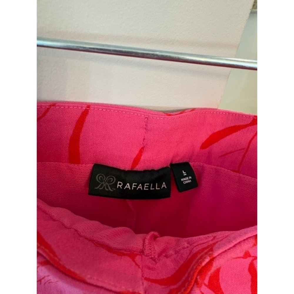 Rafaella Tropical Print Golf Skort Women's L Pink Stretch Built-In Shorts Resort - Picture 2 of 5